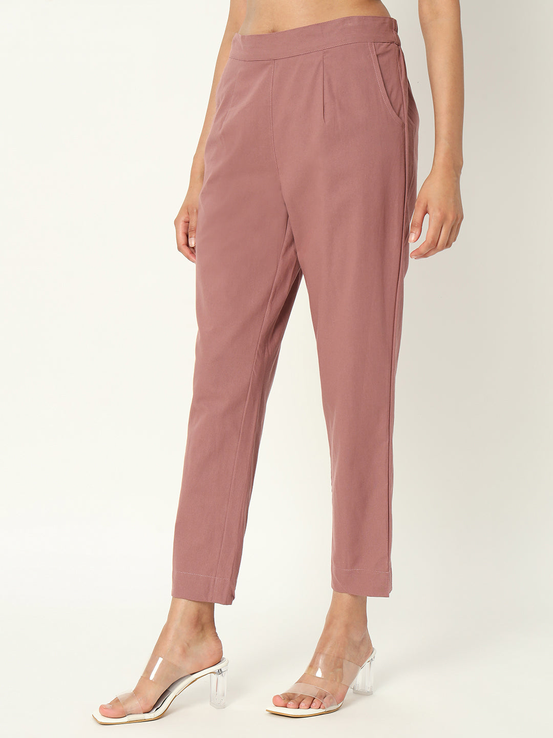 ROSE TAUPE COTTON PANTS