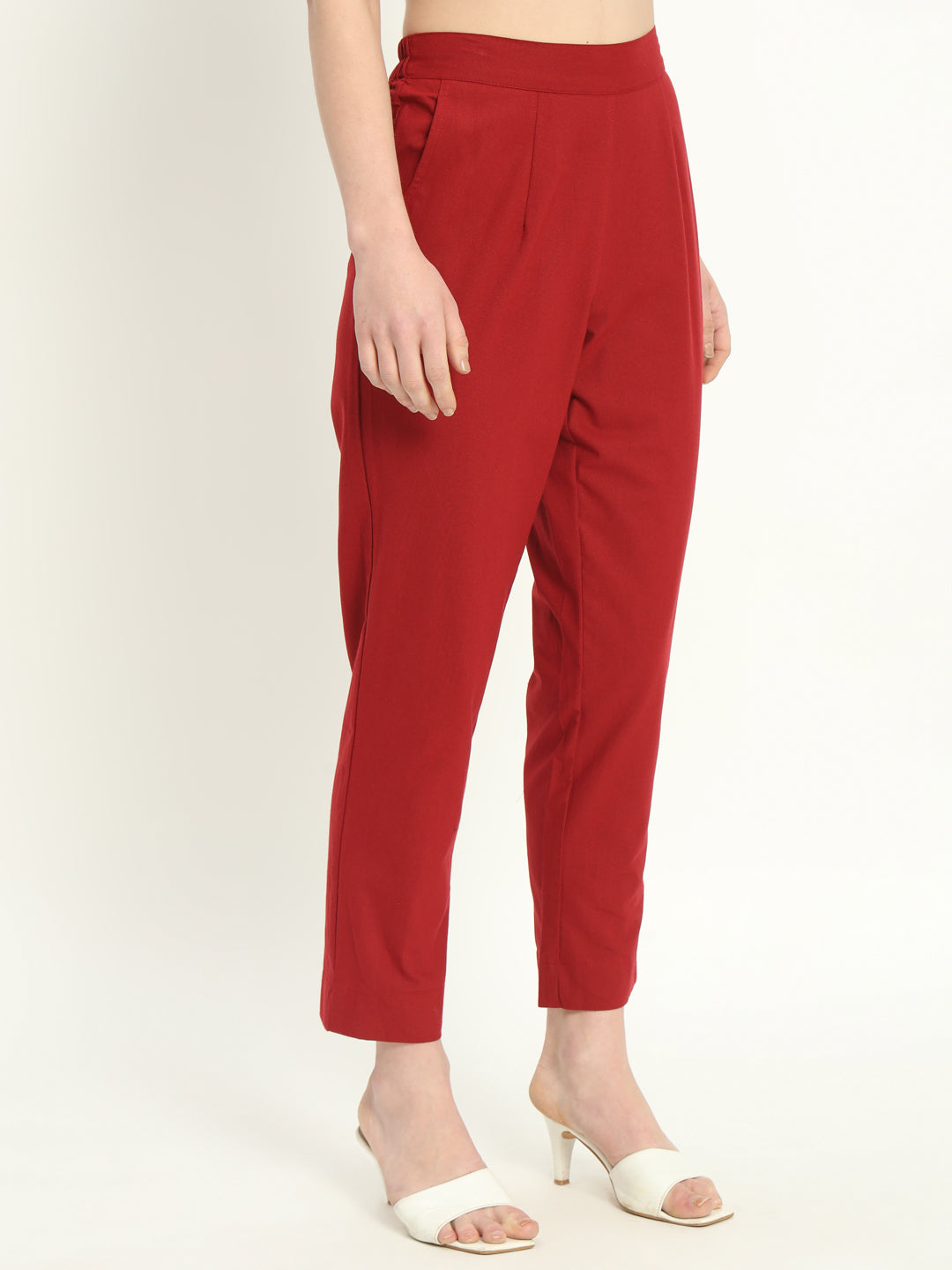 MAROON COTTON PANTS - SKYTICK