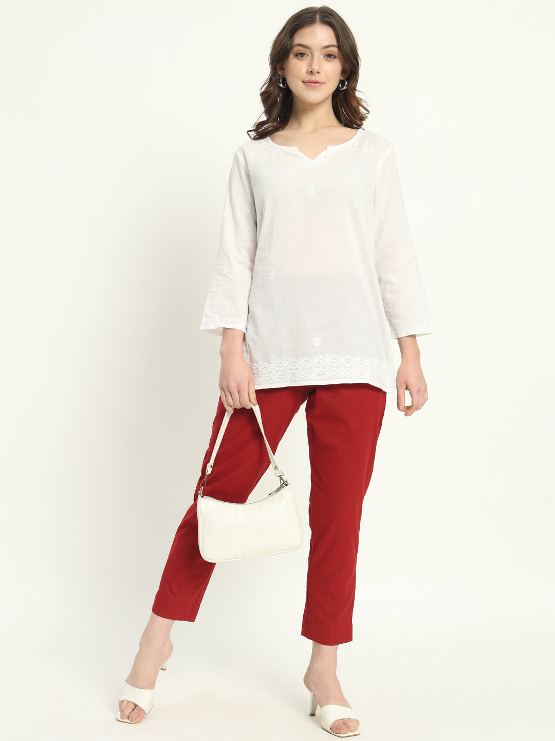 MAROON COTTON PANTS - SKYTICK