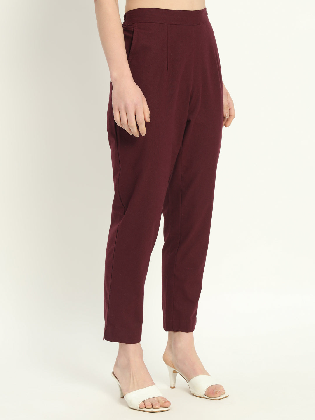WINE COTTON PANTS - SKYTICK