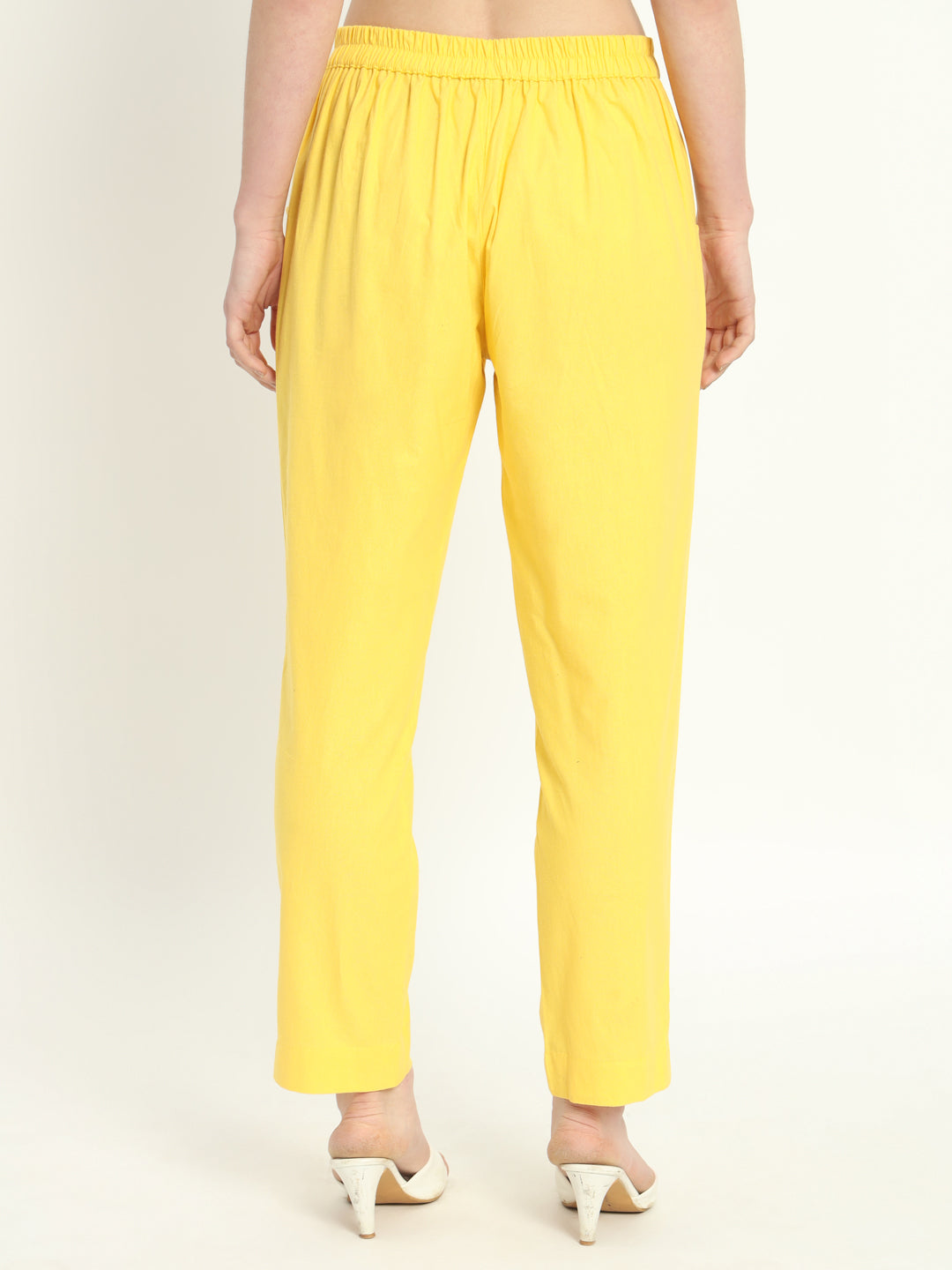 YELLOW COTTON PANTS - SKYTICK