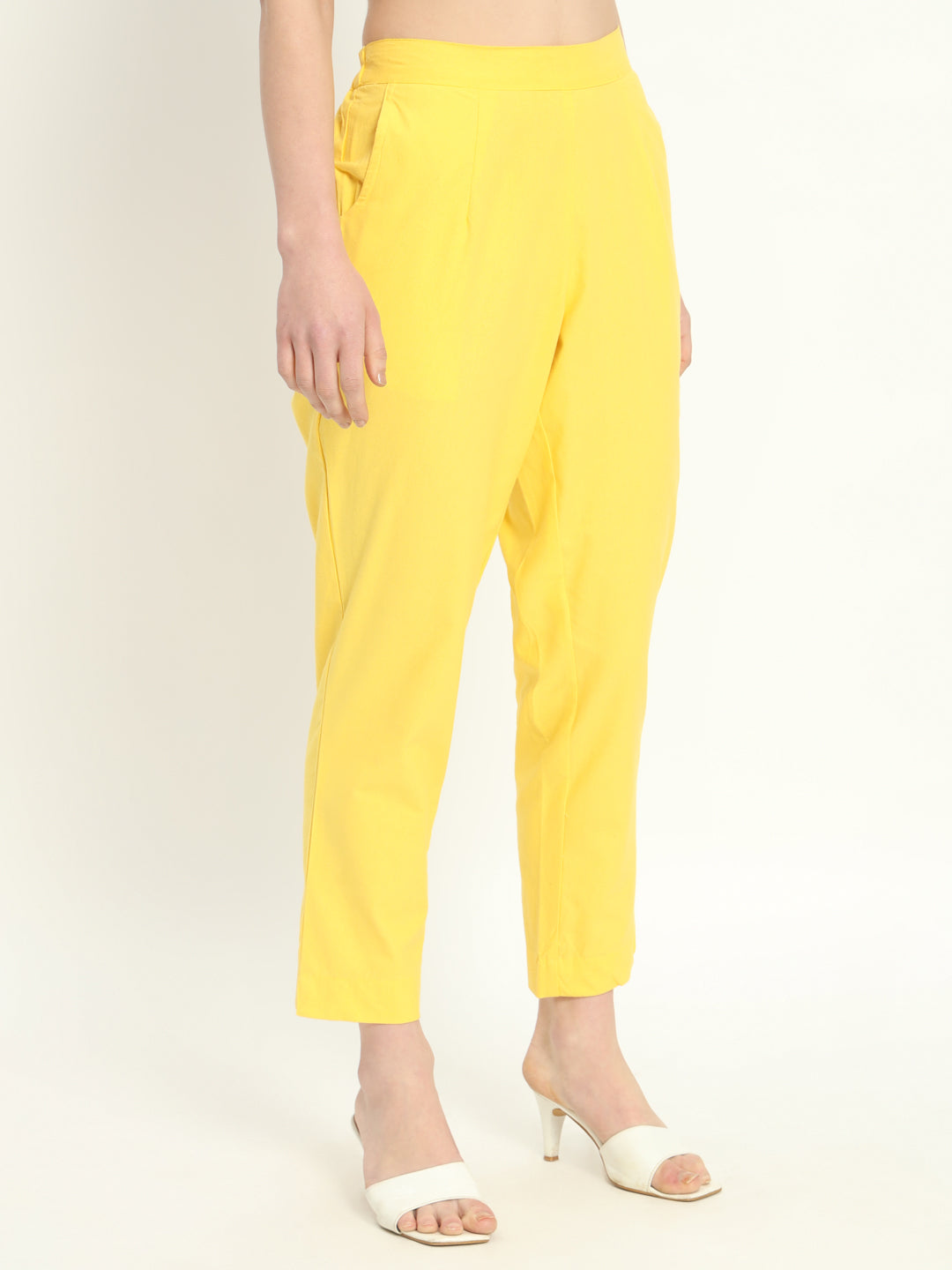 YELLOW COTTON PANTS - SKYTICK