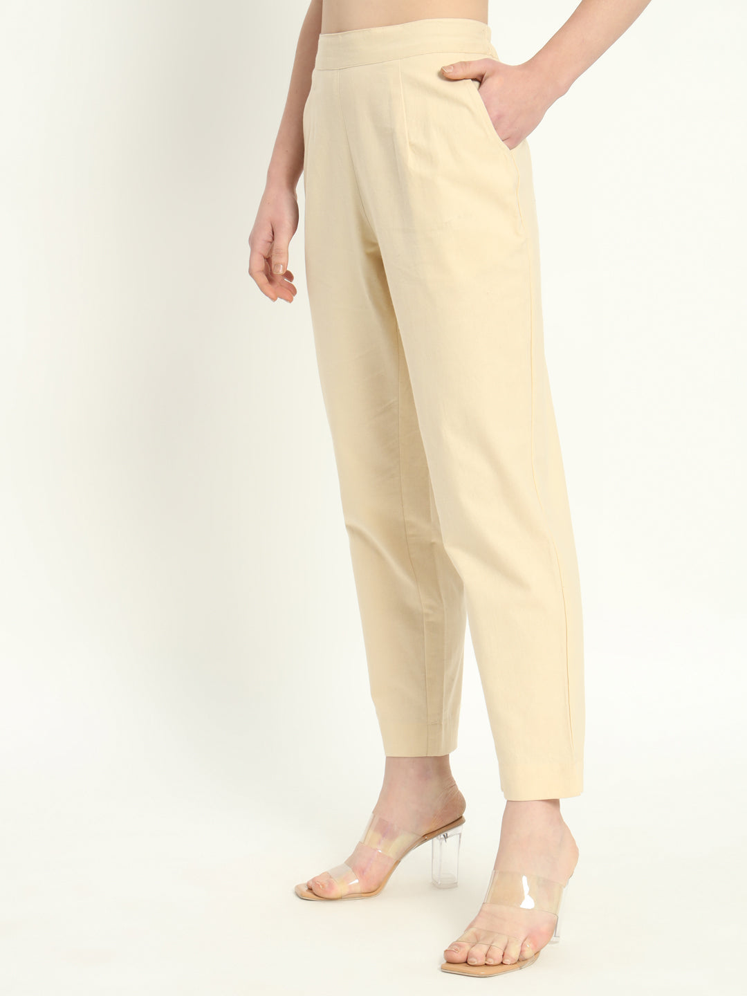BEIGE COTTON PANTS