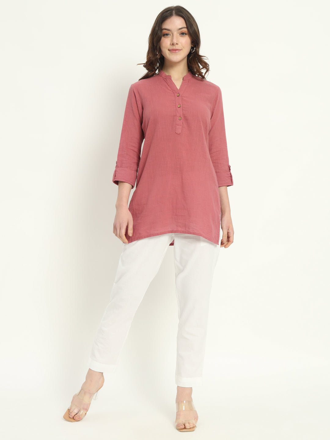 WHITE COTTON PANTS - SKYTICK