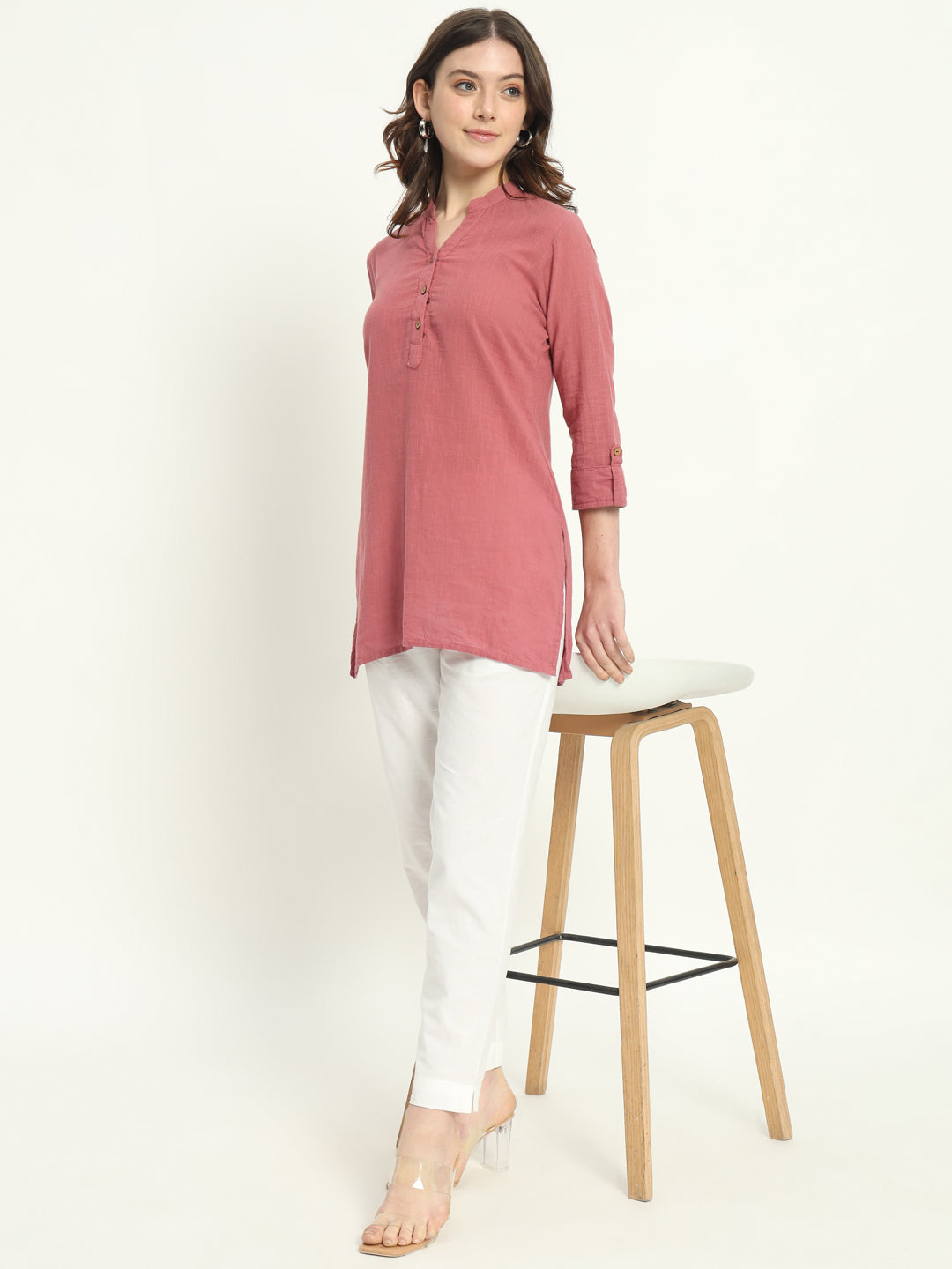 WHITE COTTON PANTS - SKYTICK