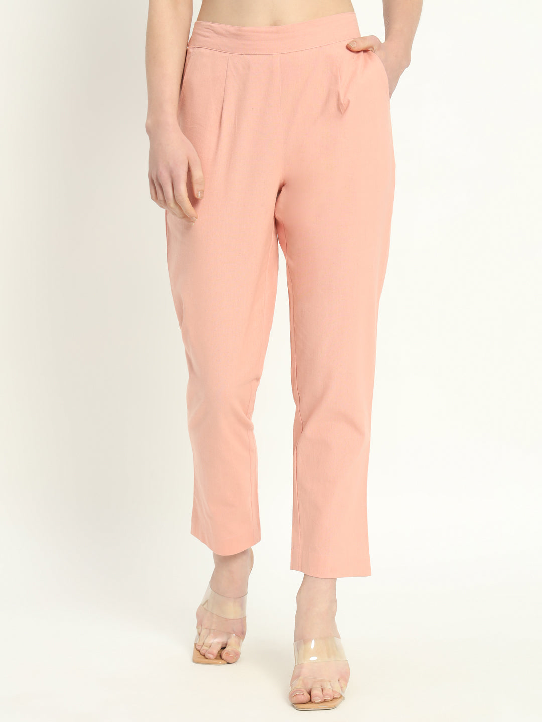 PEACH COTTON PANTS - SKYTICK
