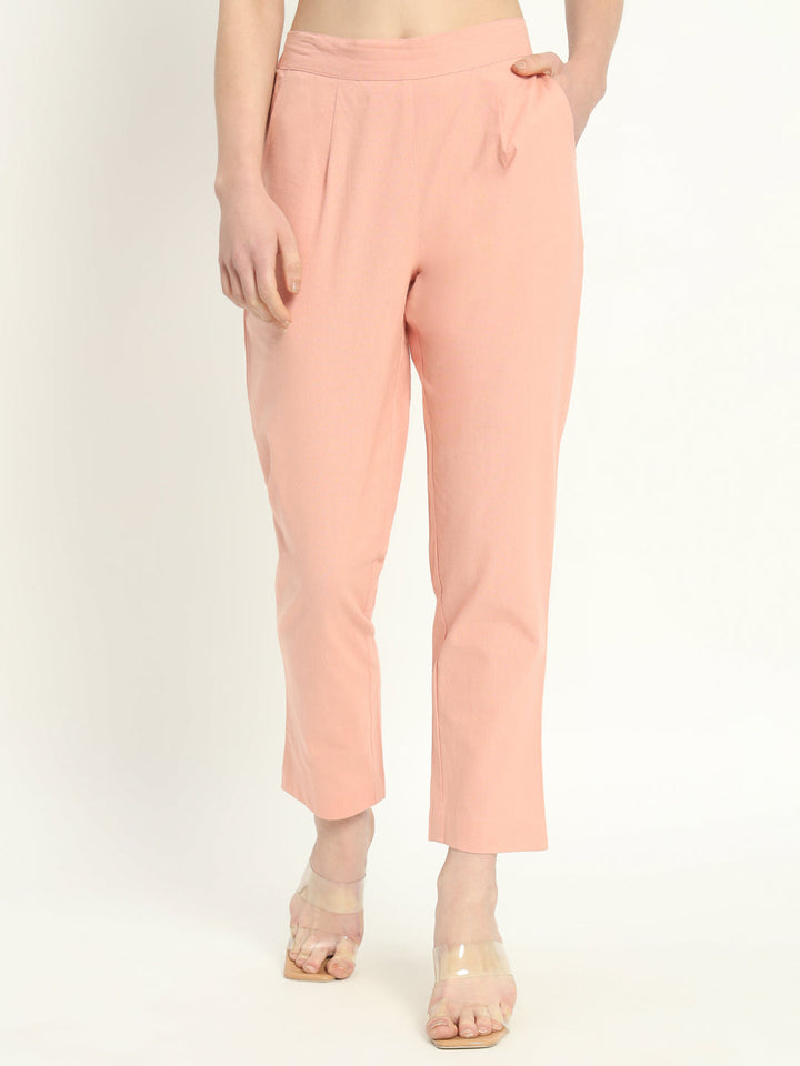 PEACH COTTON PANTS - SKYTICK