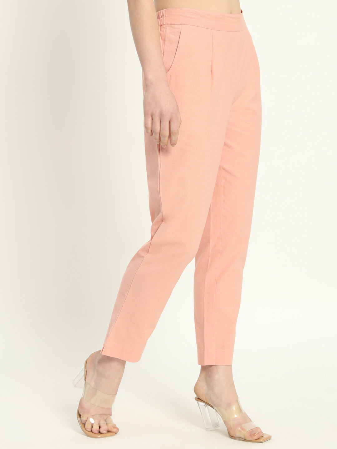 PEACH COTTON PANTS - SKYTICK