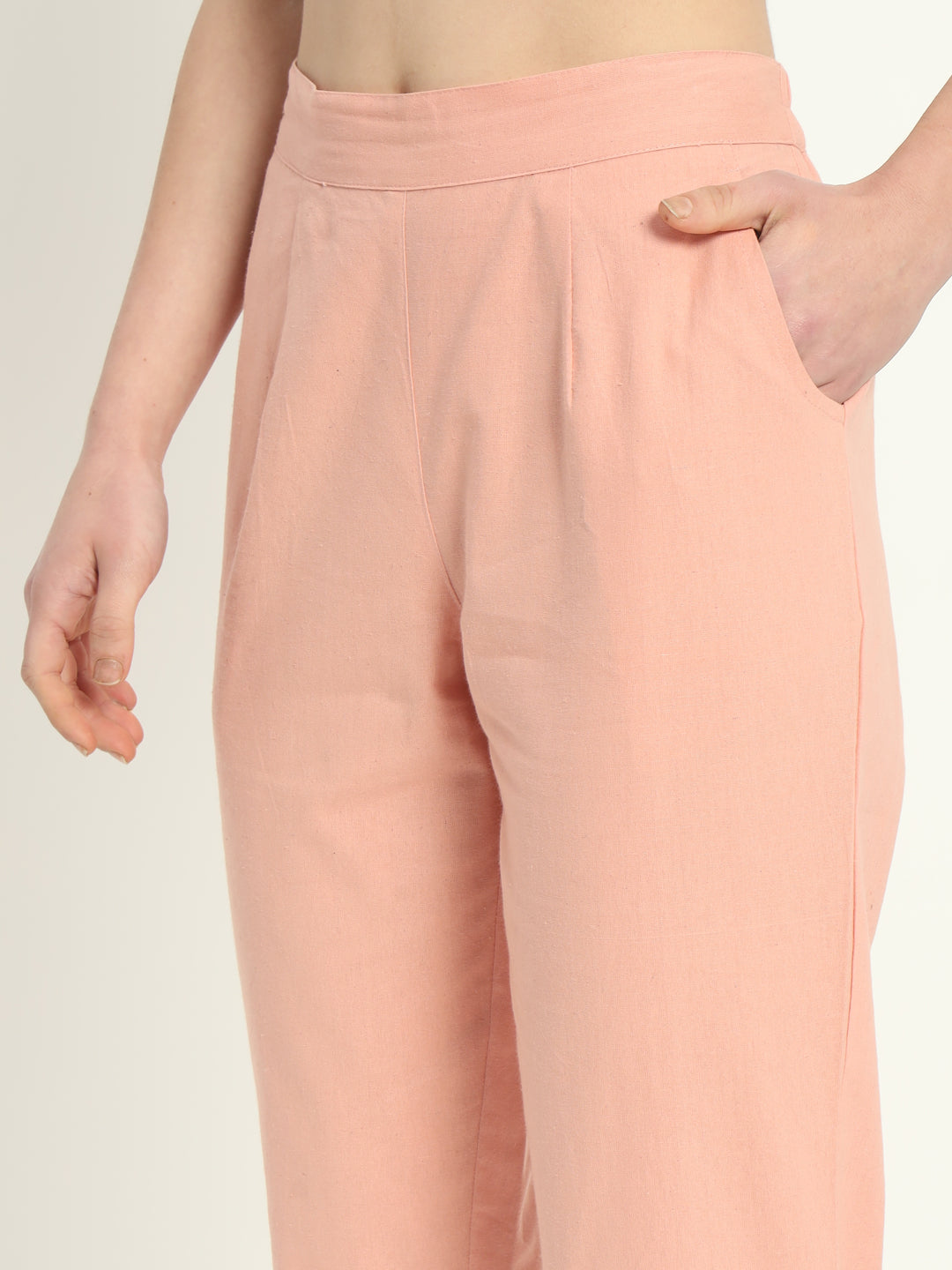 PEACH COTTON PANTS - SKYTICK