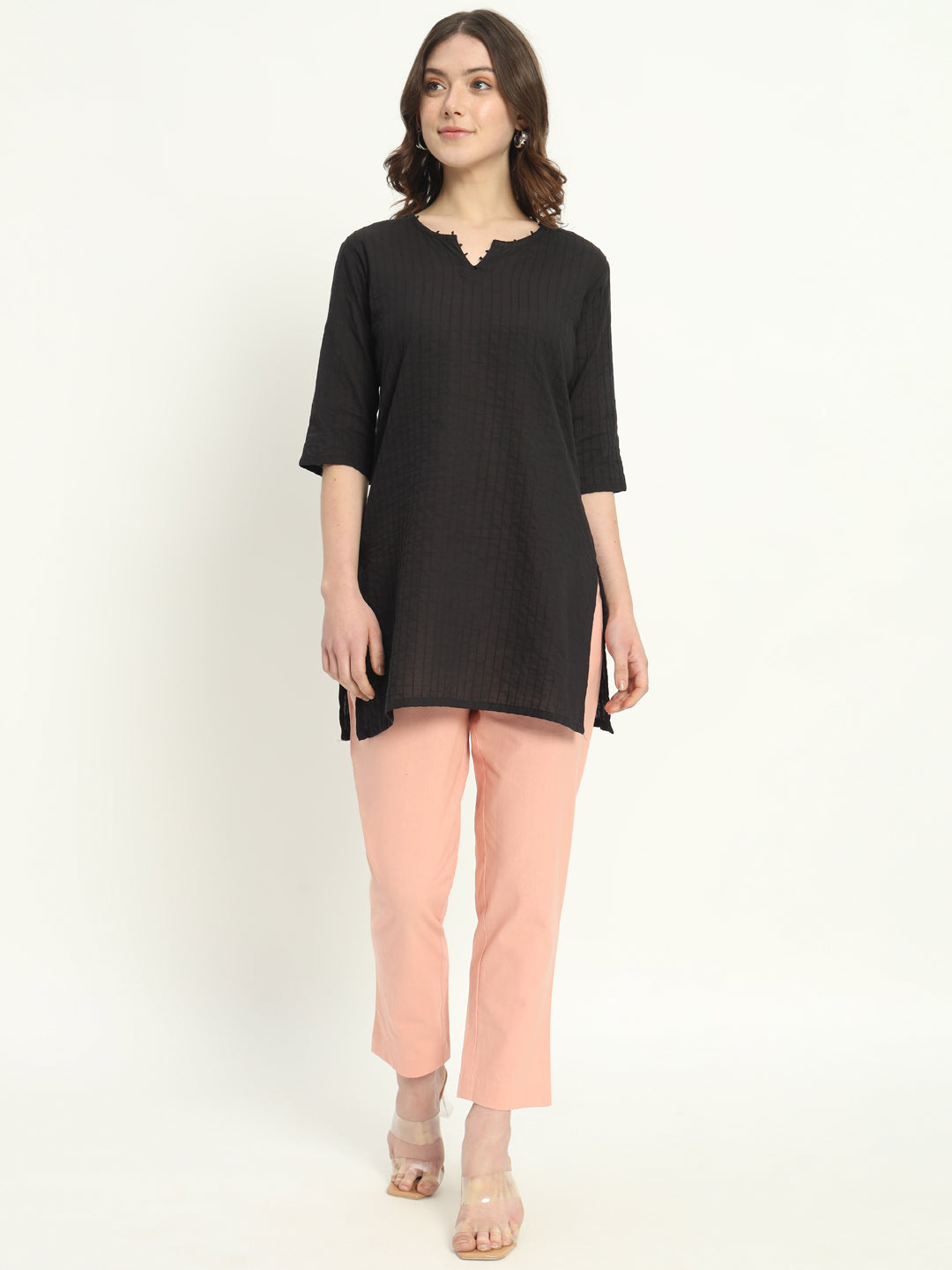PEACH COTTON PANTS - SKYTICK