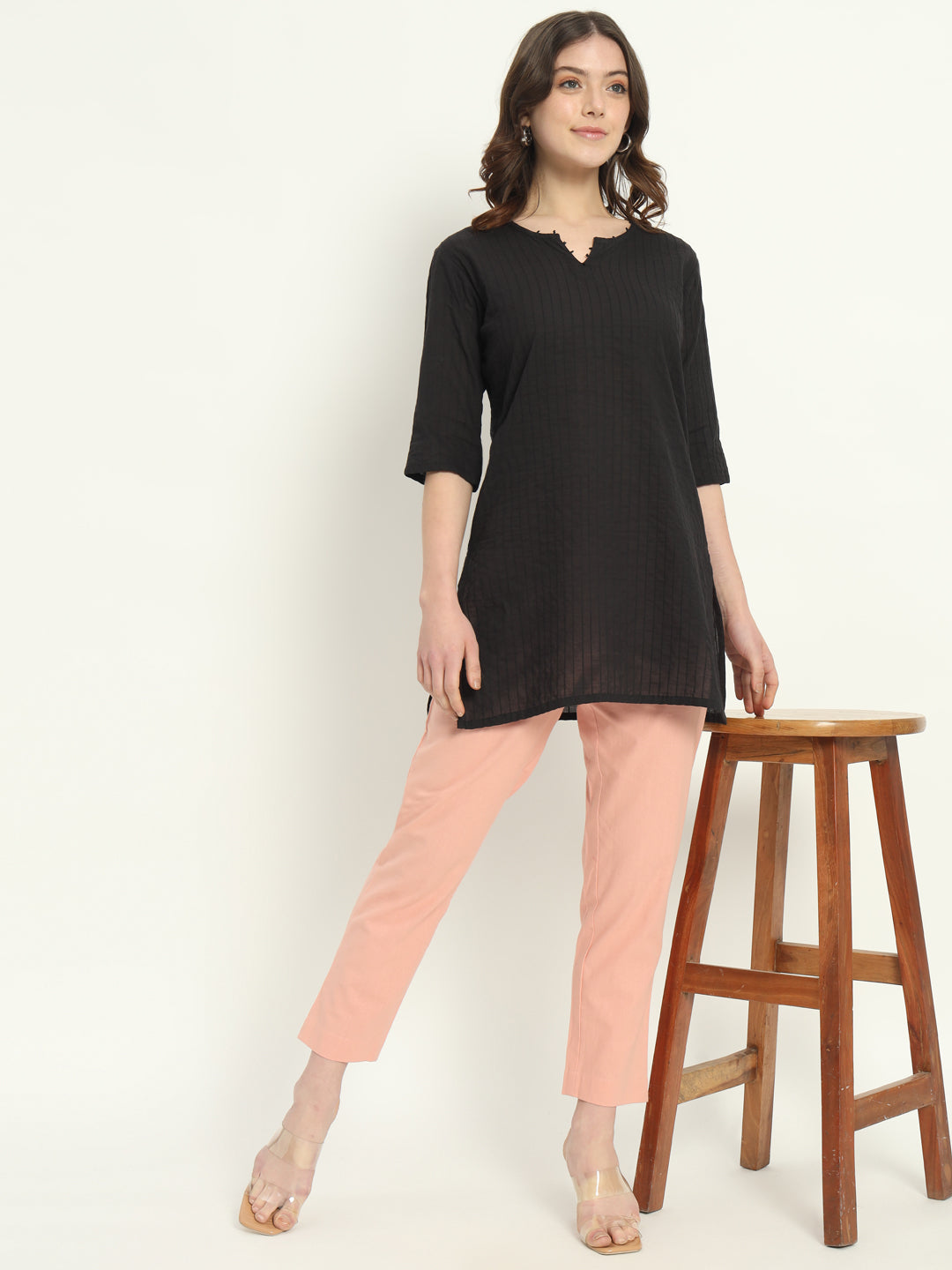 PEACH COTTON PANTS - SKYTICK