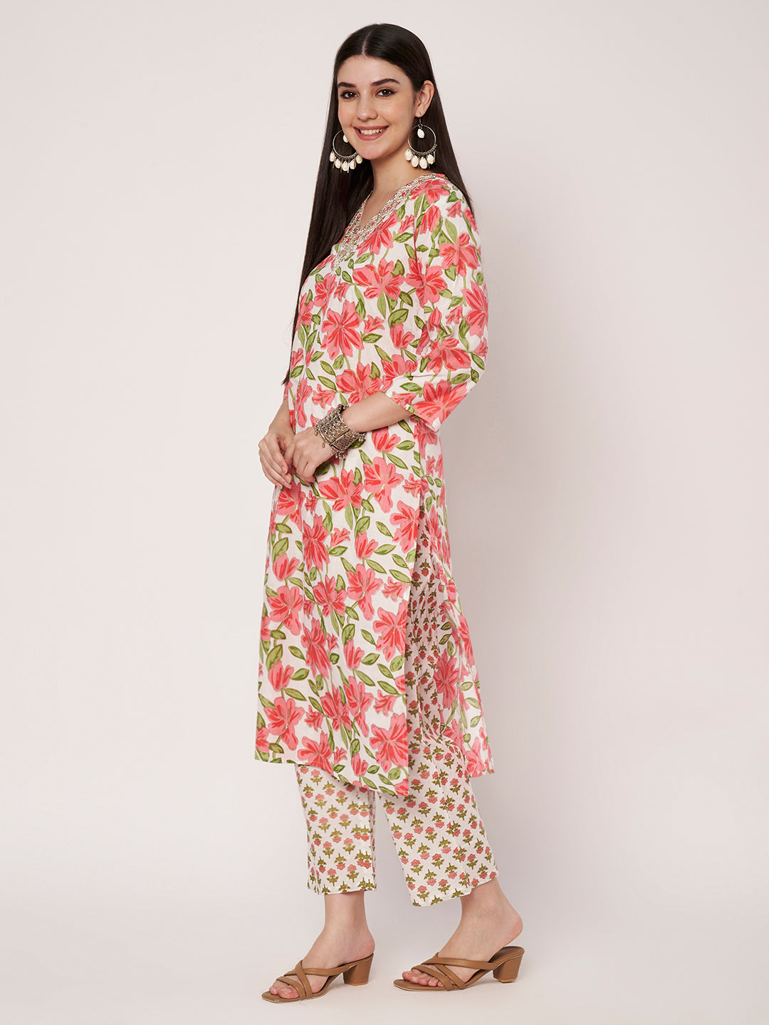 Cotton Kurta Pant Dupatta Set