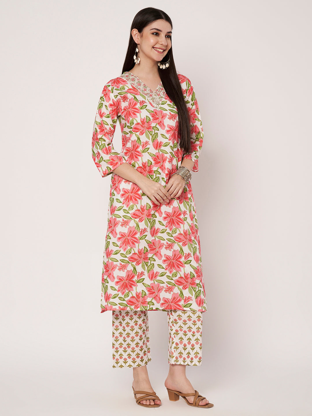 Cotton Kurta Pant Dupatta Set