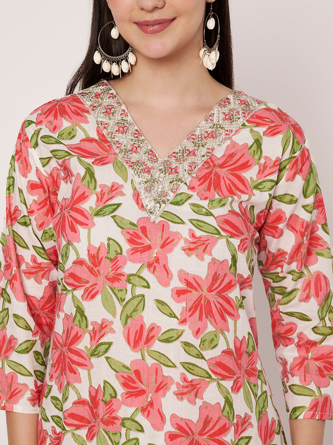 Cotton Kurta Pant Dupatta Set