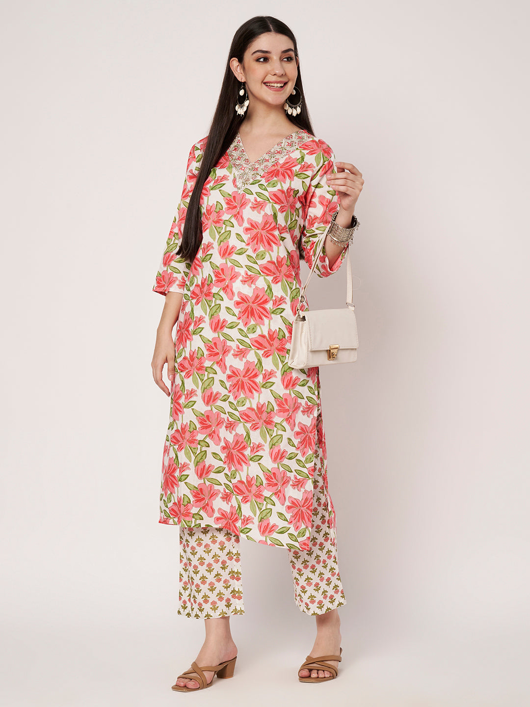 Cotton Kurta Pant Dupatta Set