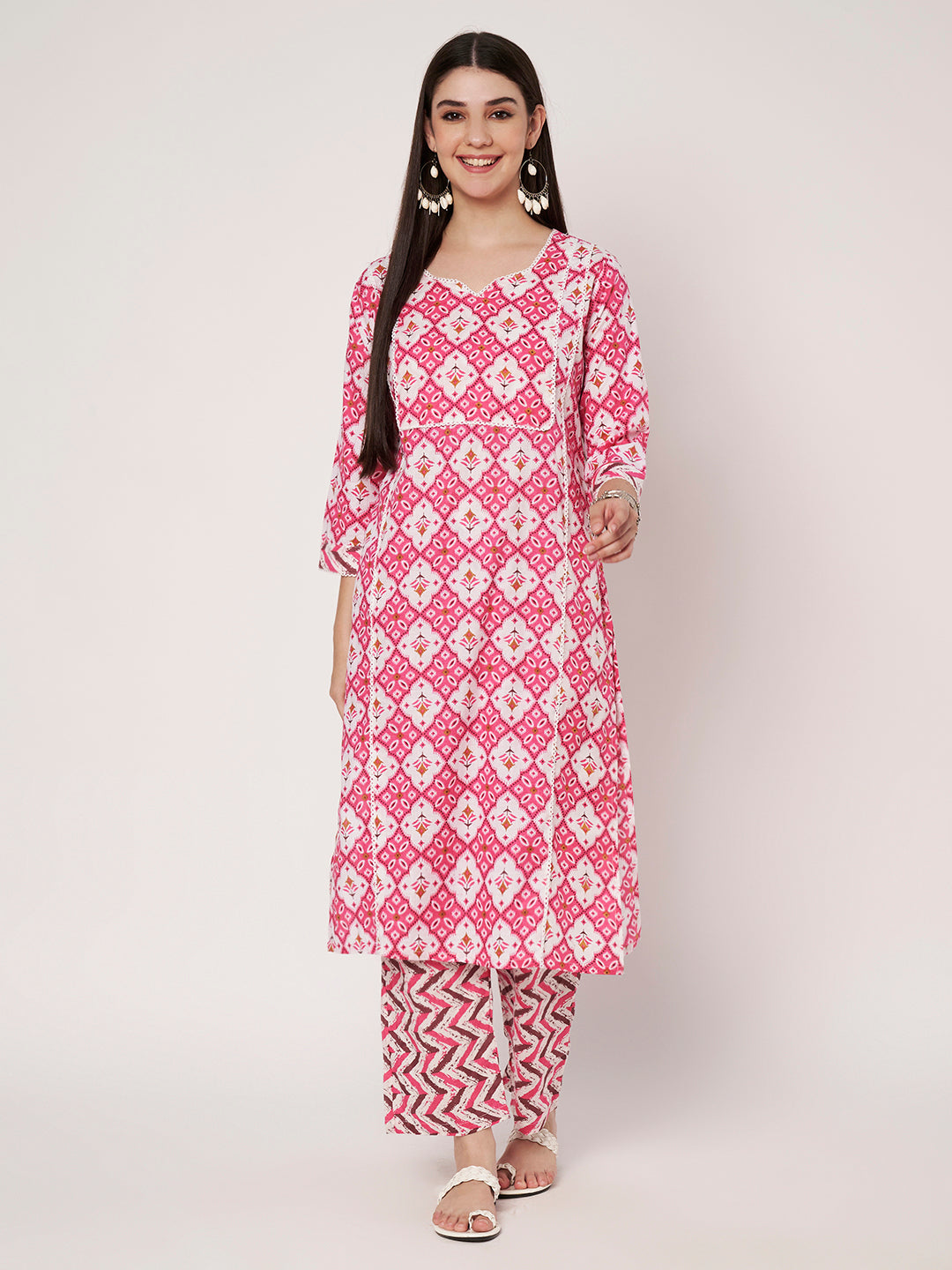 Cotton Kurta Pant Dupatta Set