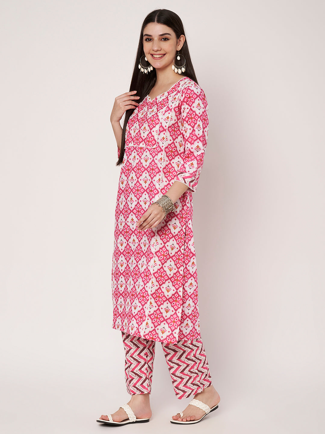 Cotton Kurta Pant Dupatta Set