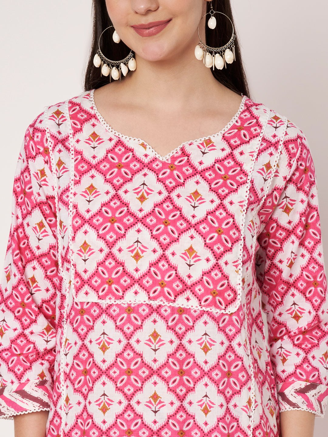 Cotton Kurta Pant Dupatta Set