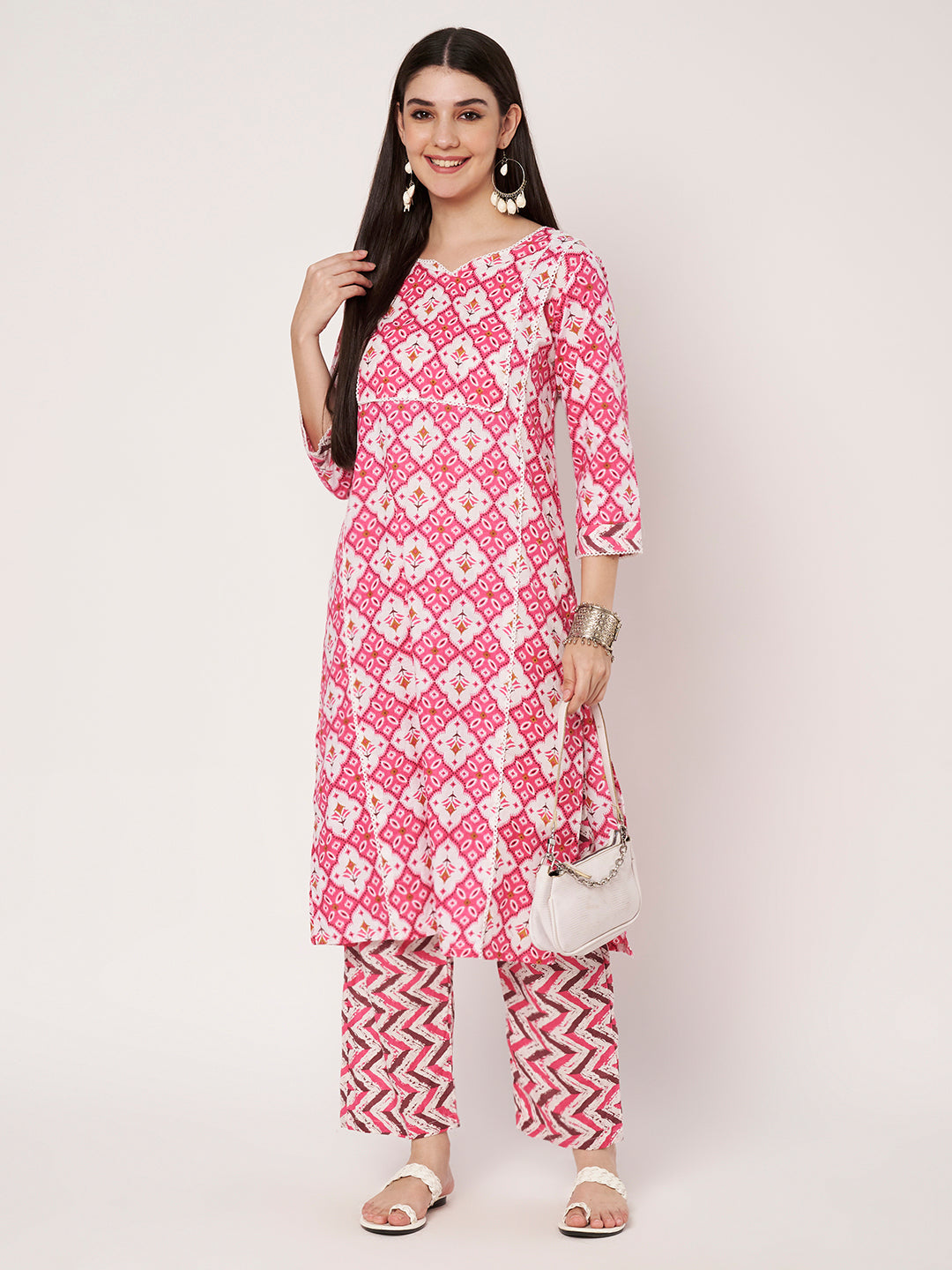Cotton Kurta Pant Dupatta Set