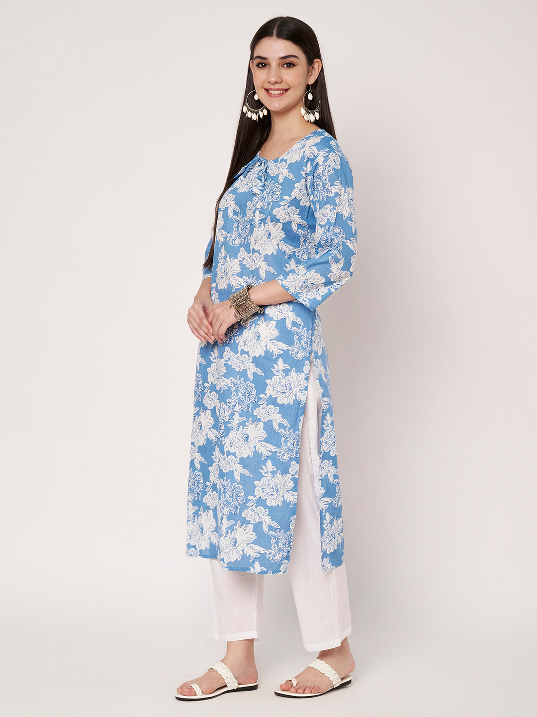 Cotton Kurta Pant Dupatta Set