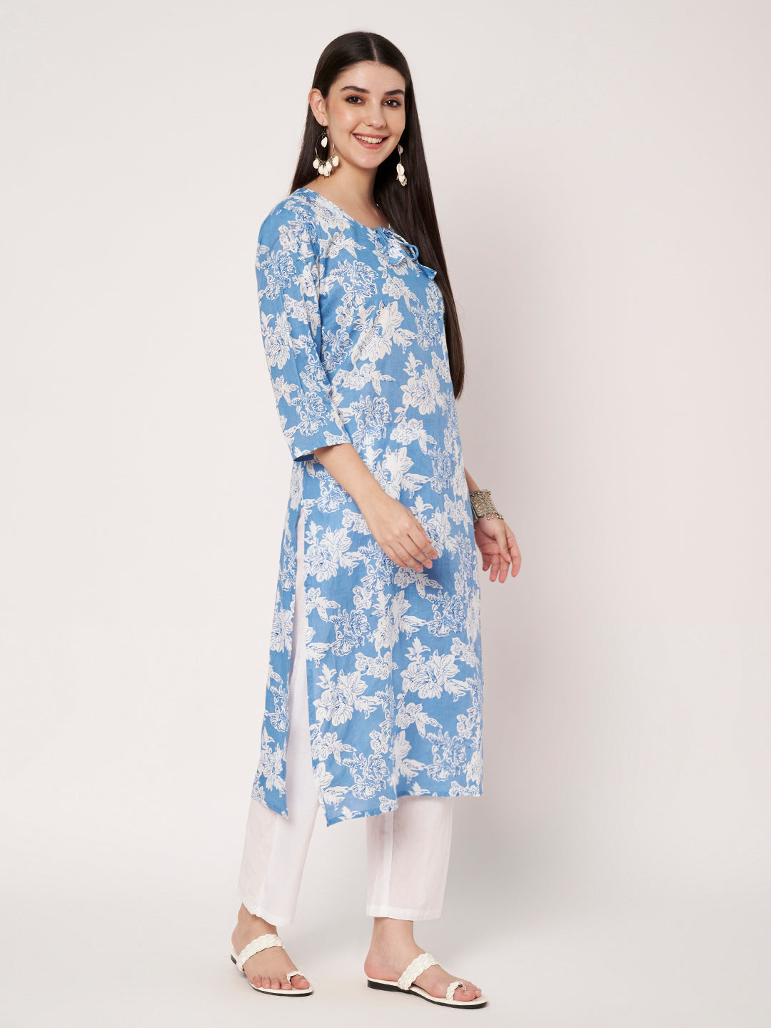 Cotton Kurta Pant Dupatta Set