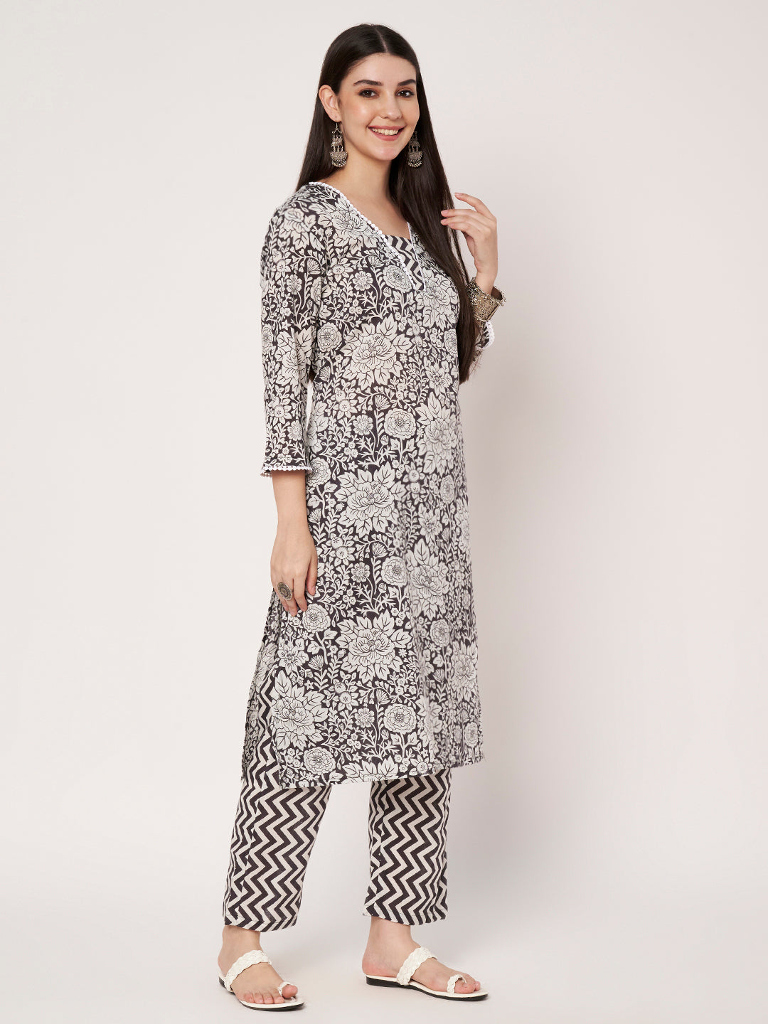 Cotton Kurta Pant Dupatta Set
