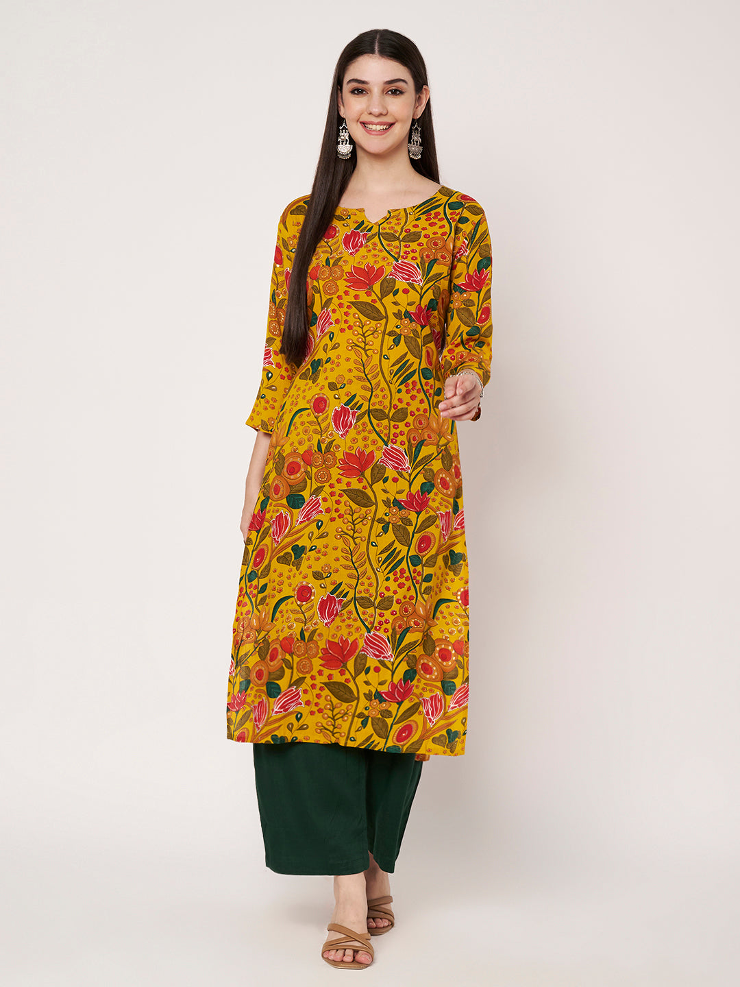 Cotton Kurta Pant Dupatta Set