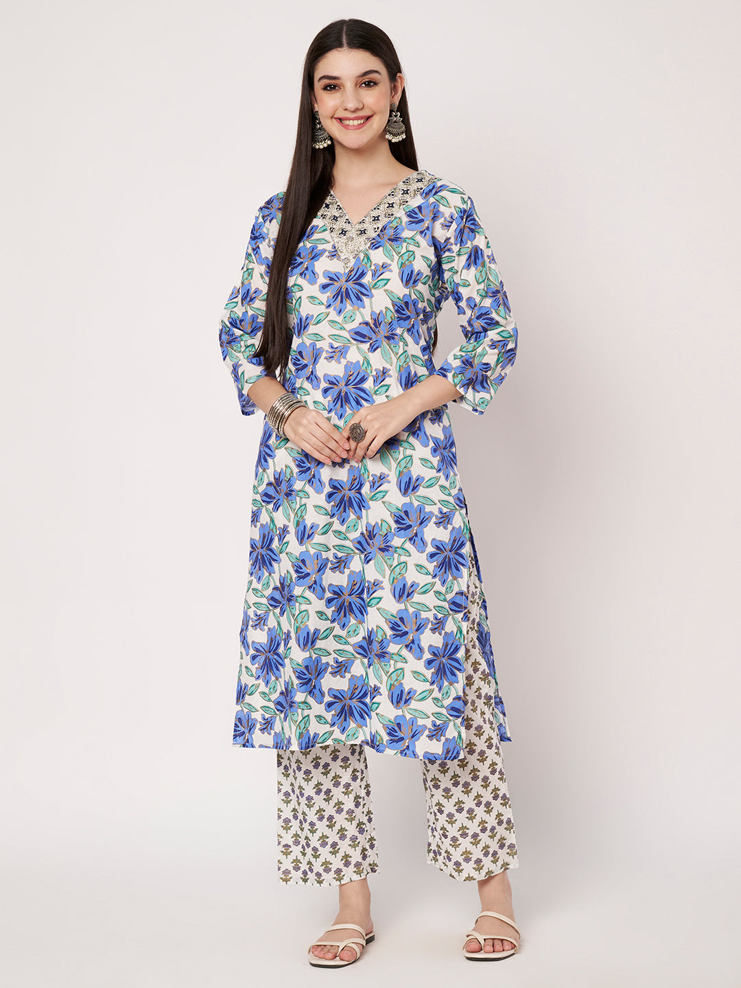 Cotton Kurta Pant Dupatta Set