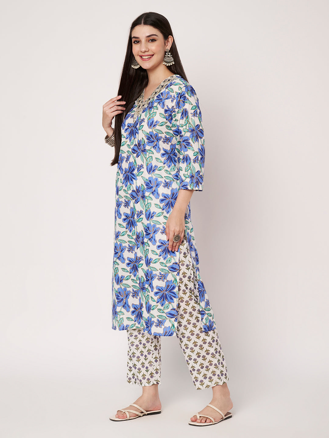 Cotton Kurta Pant Dupatta Set