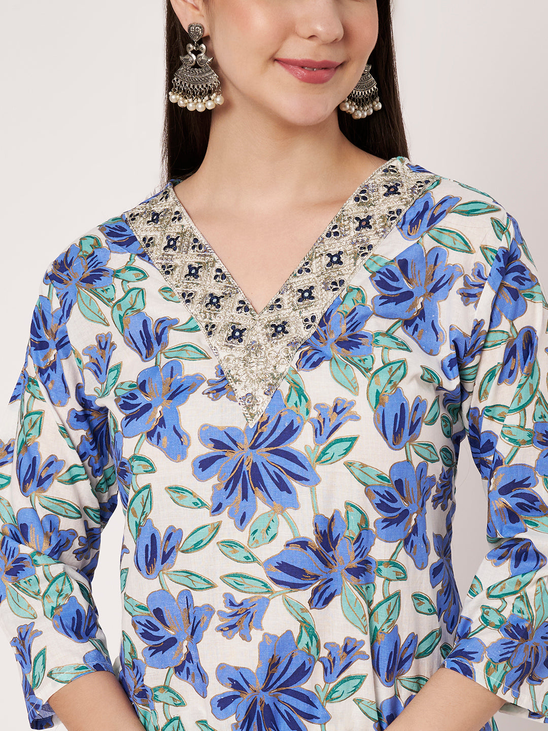 Cotton Kurta Pant Dupatta Set