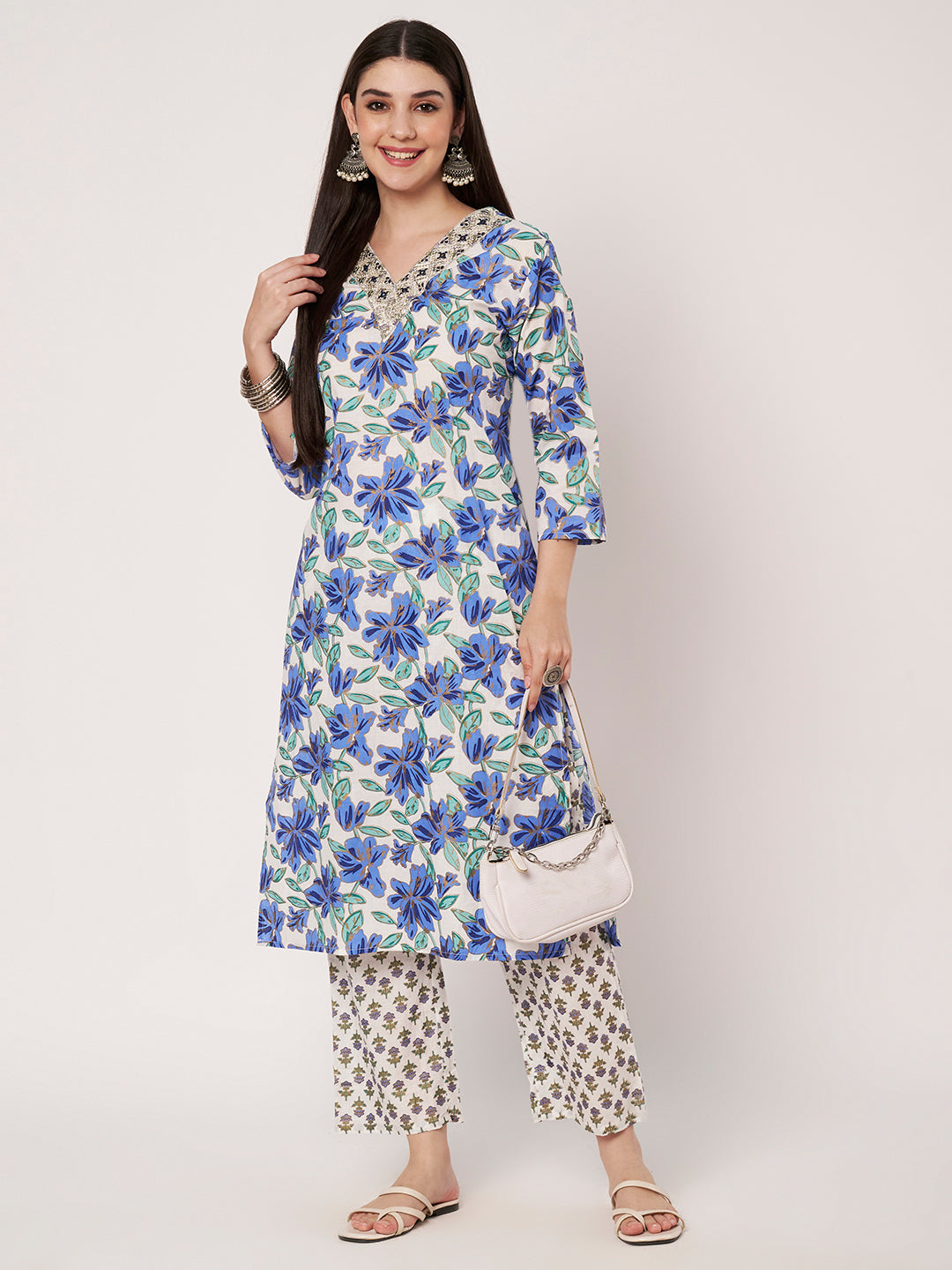 Cotton Kurta Pant Dupatta Set