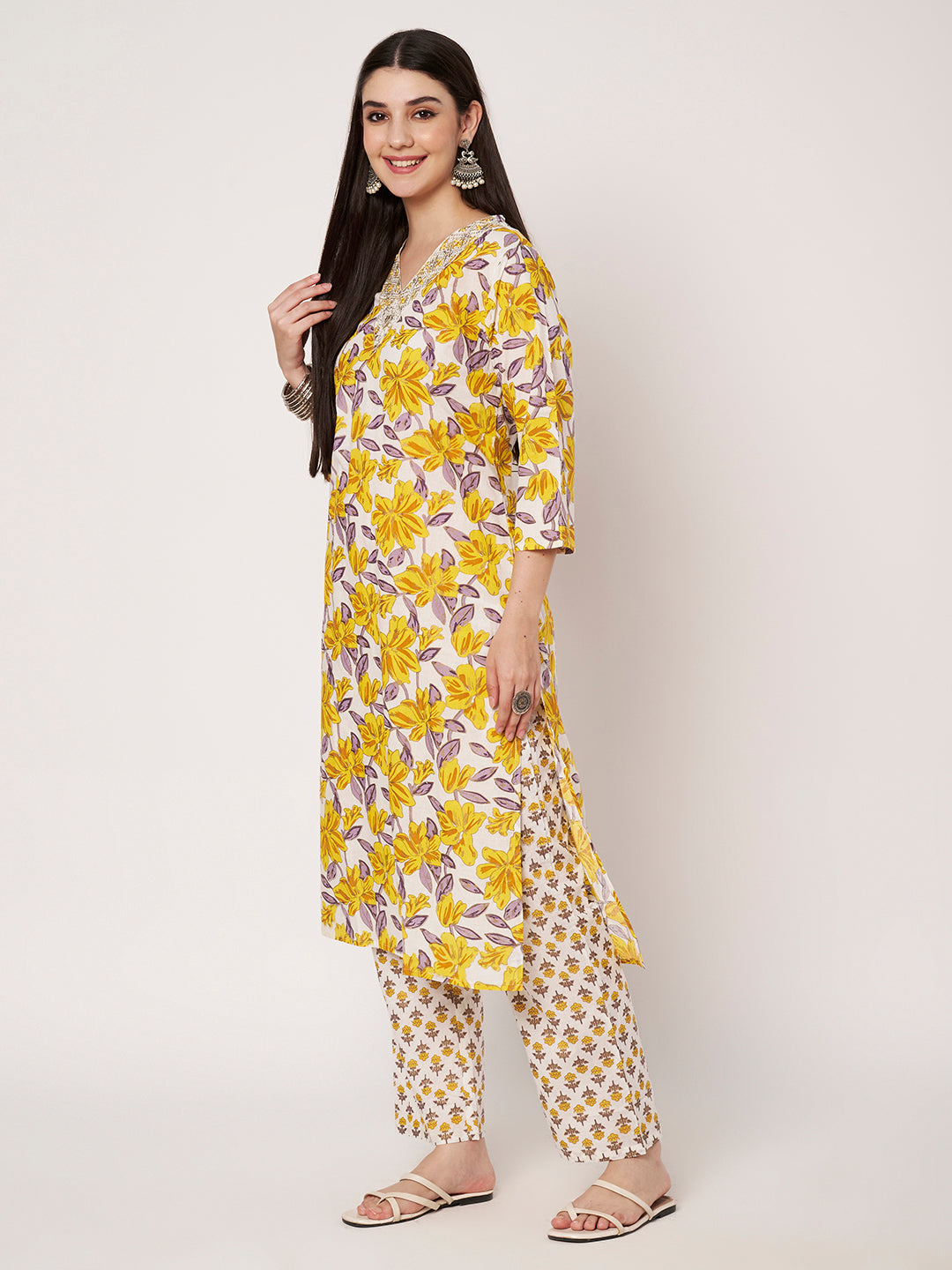 Cotton Kurta Pant Dupatta Set