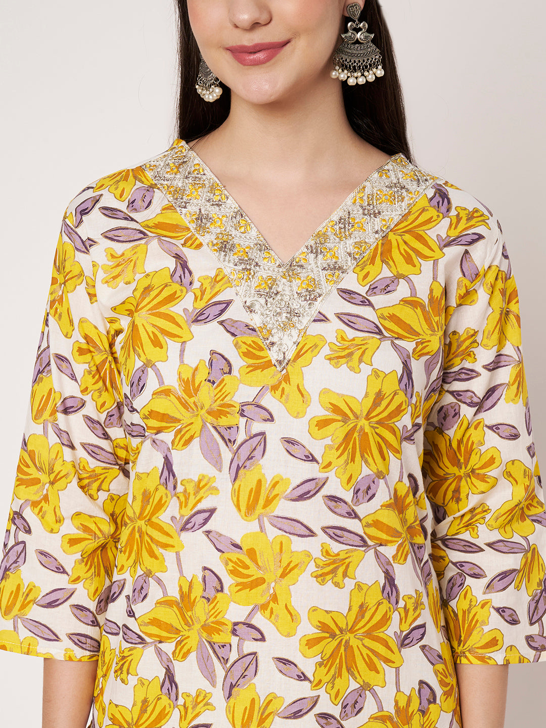 Cotton Kurta Pant Dupatta Set