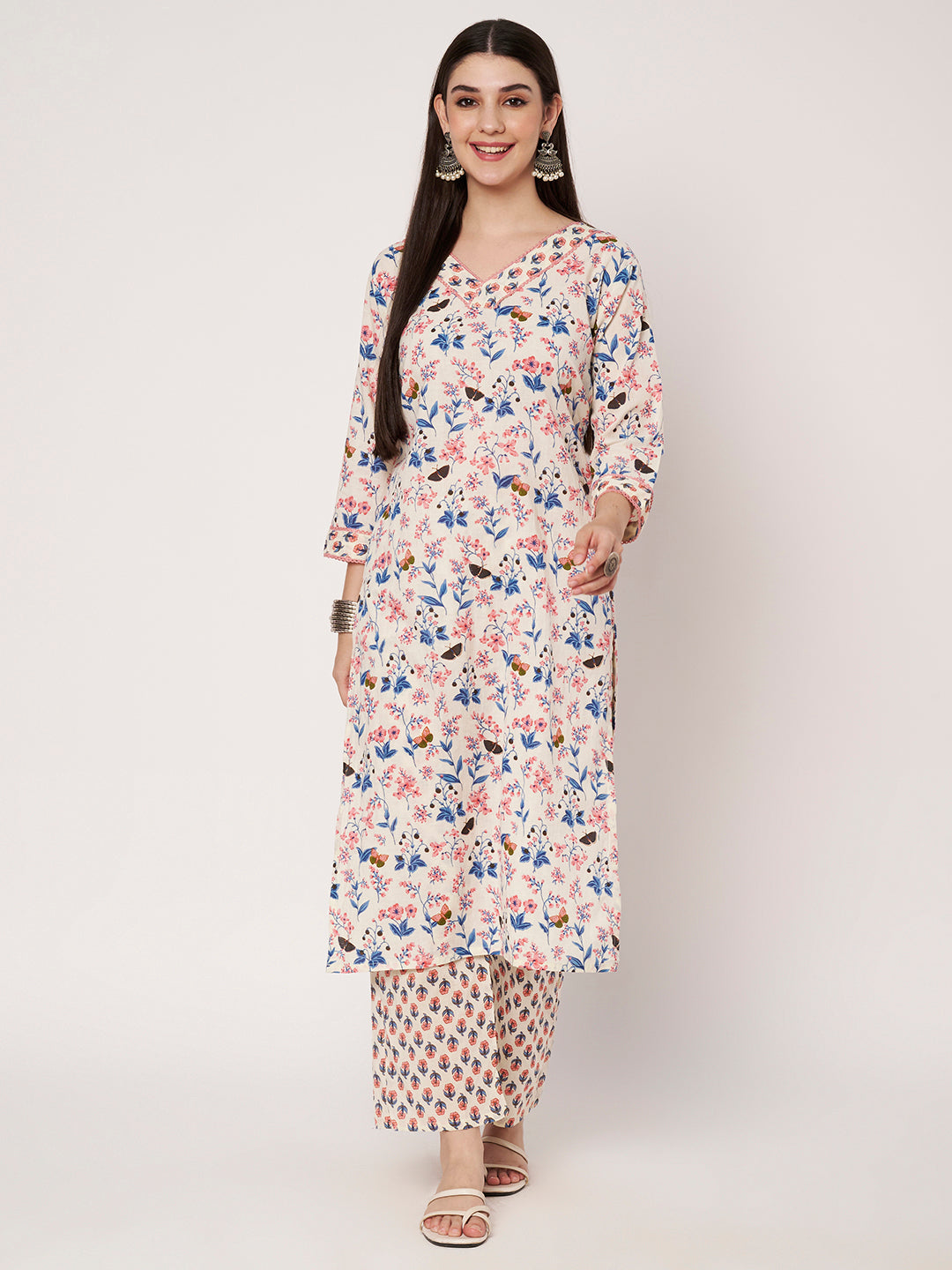 Cotton Kurta Pant Dupatta Set