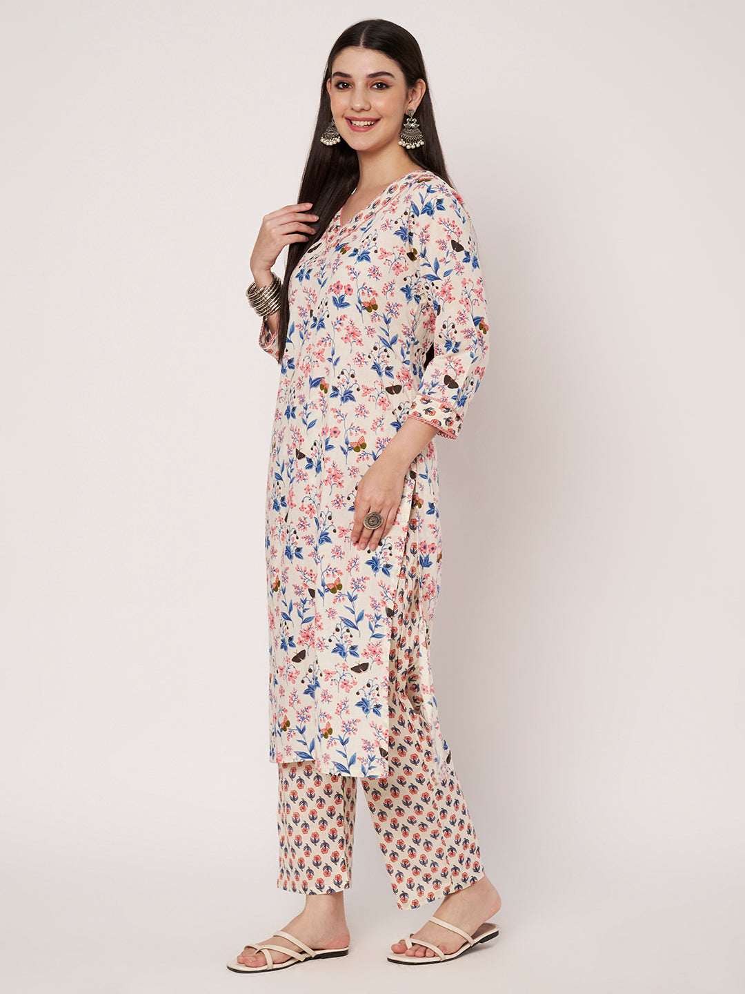 Cotton Kurta Pant Dupatta Set