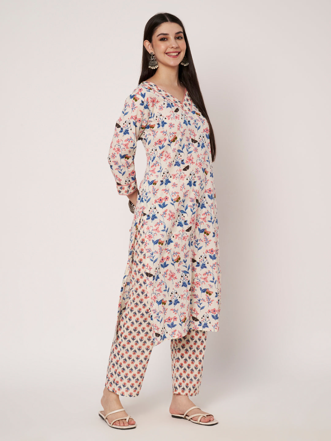 Cotton Kurta Pant Dupatta Set