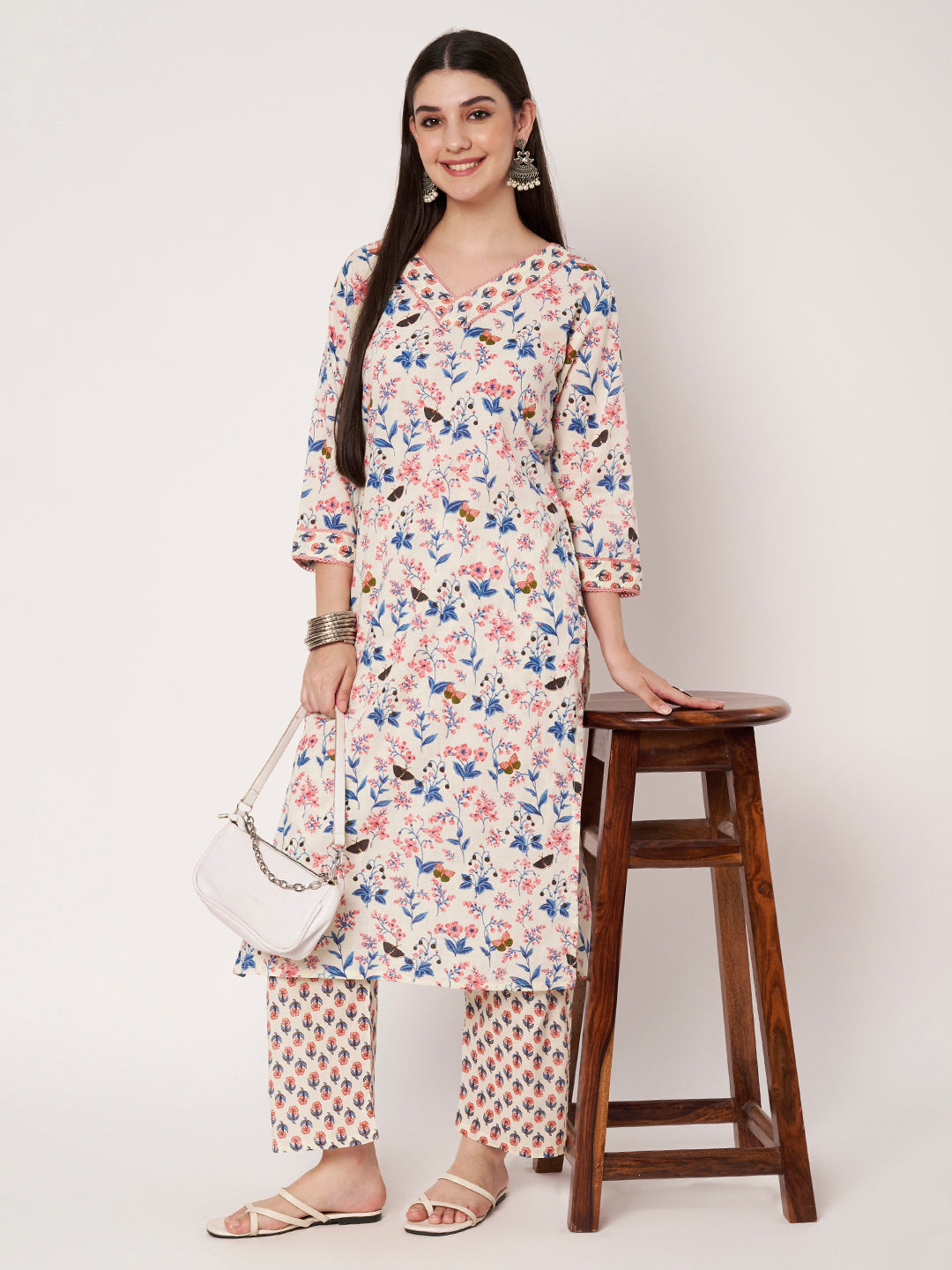 Cotton Kurta Pant Dupatta Set