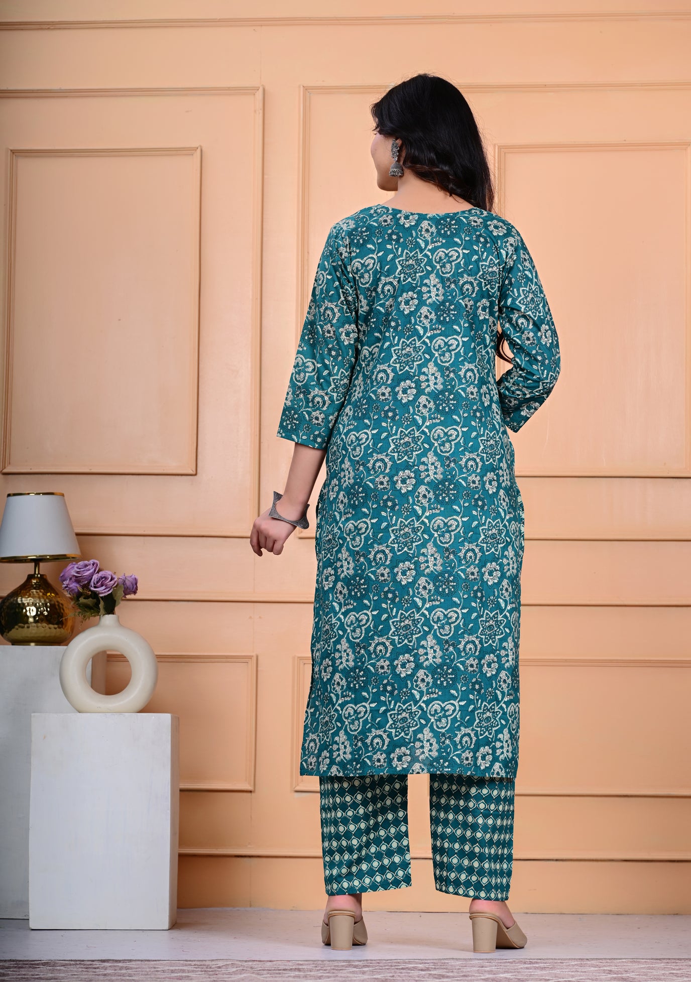 Cotton Kurta Pant Dupatta Set