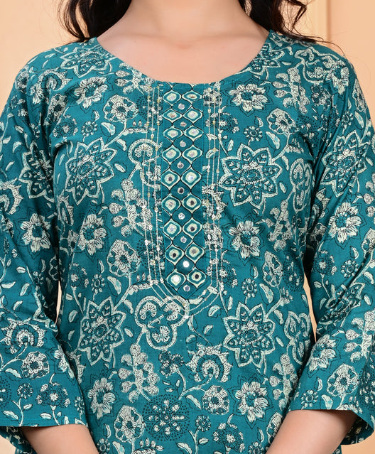 Cotton Kurta Pant Dupatta Set