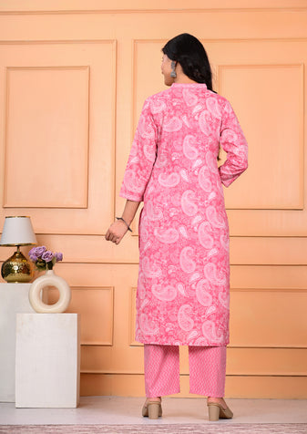 Cotton Kurta Pant Dupatta Set