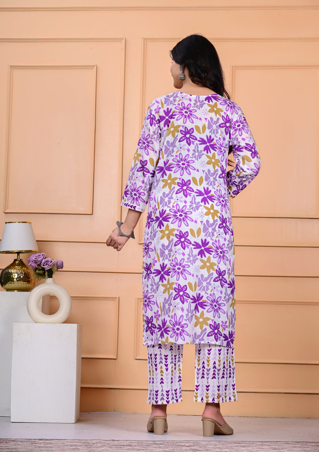 Cotton Mirror Work Dupatta Set
