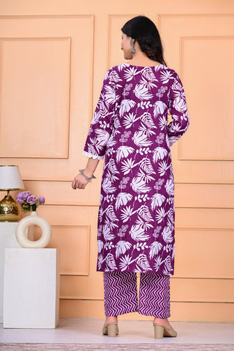 Cotton Kurta Pant Dupatta Set
