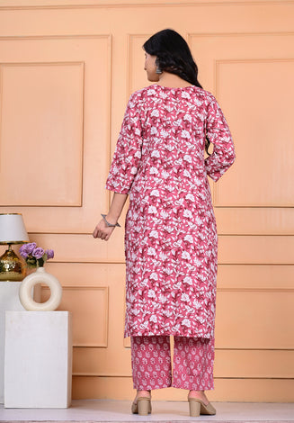 Cotton Kurta Pant Dupatta Set