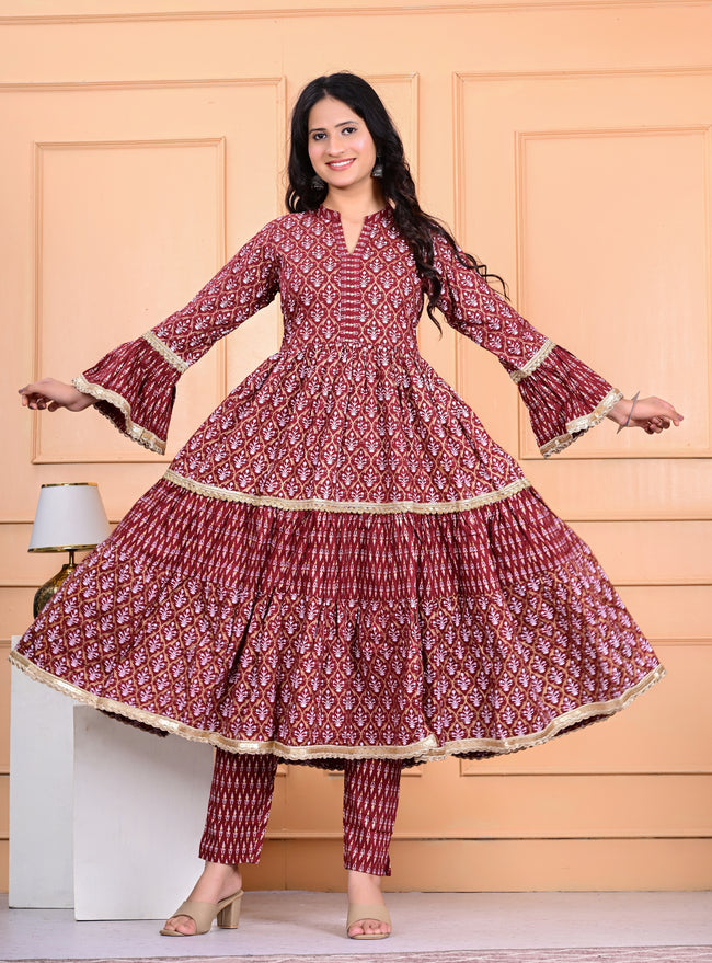 Cotton Kurta Pant Dupatta Set