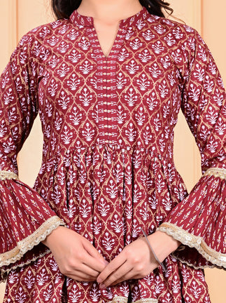 Cotton Kurta Pant Dupatta Set