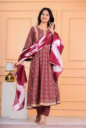 Cotton Kurta Pant Dupatta Set