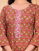 Cotton Kurta Pant Dupatta Set