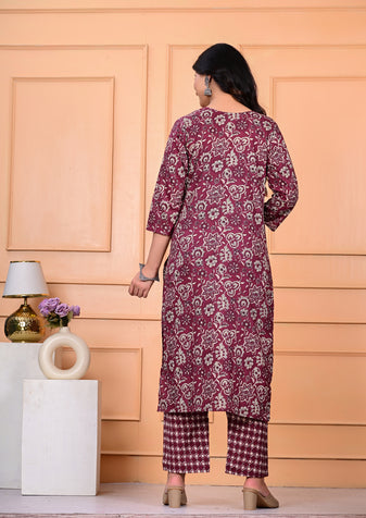 Cotton Kurta Pant Dupatta Set