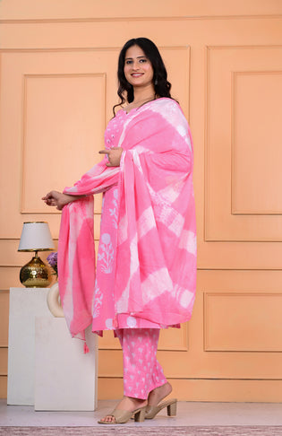 Cotton Kurta Pant Dupatta Set