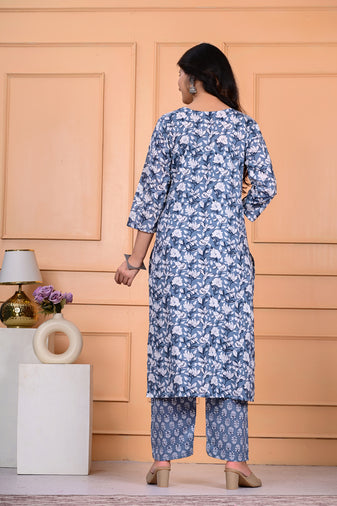 Cotton Kurta Pant Dupatta Set